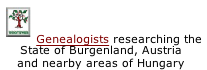 Genealogists researching the
State of Burgenland, Austria
and nearby areas of Hungary
